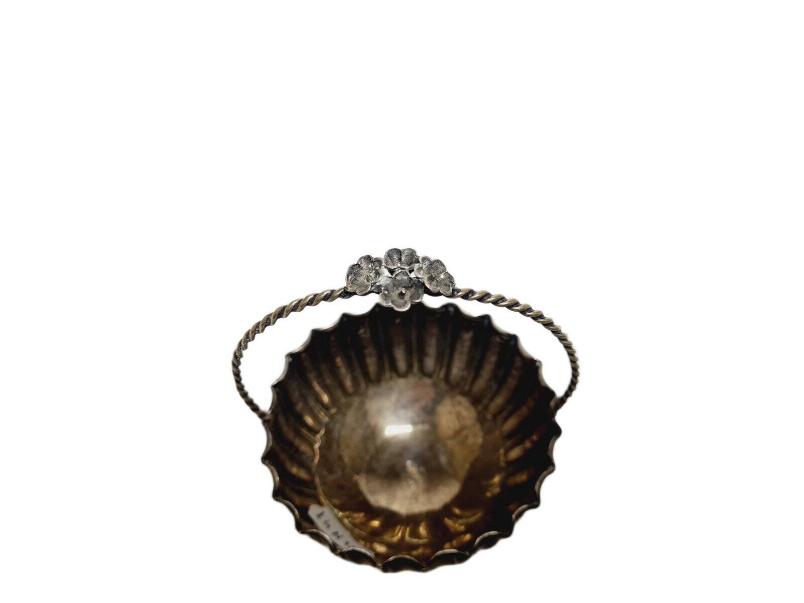 Bol à sucre en argent Art Déco, années 1950