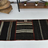 2x8 brown & beige vintage runner rug 66x248cm