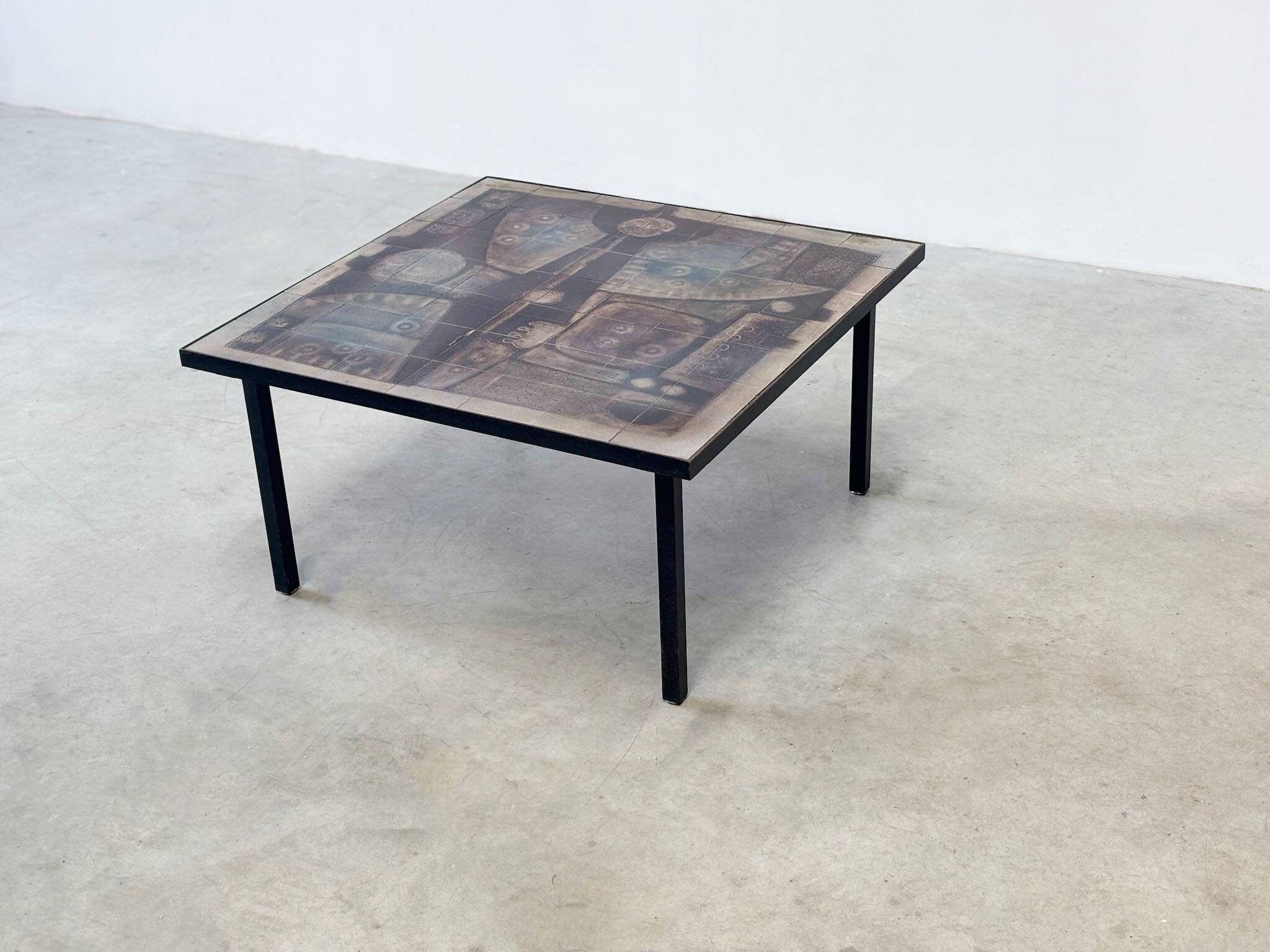 Belgian ceramic coffee table by Yves Rhayé