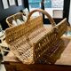 Door logs or magazines in rattan and wood
