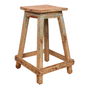 Ancien tabouret d'atelier - patine