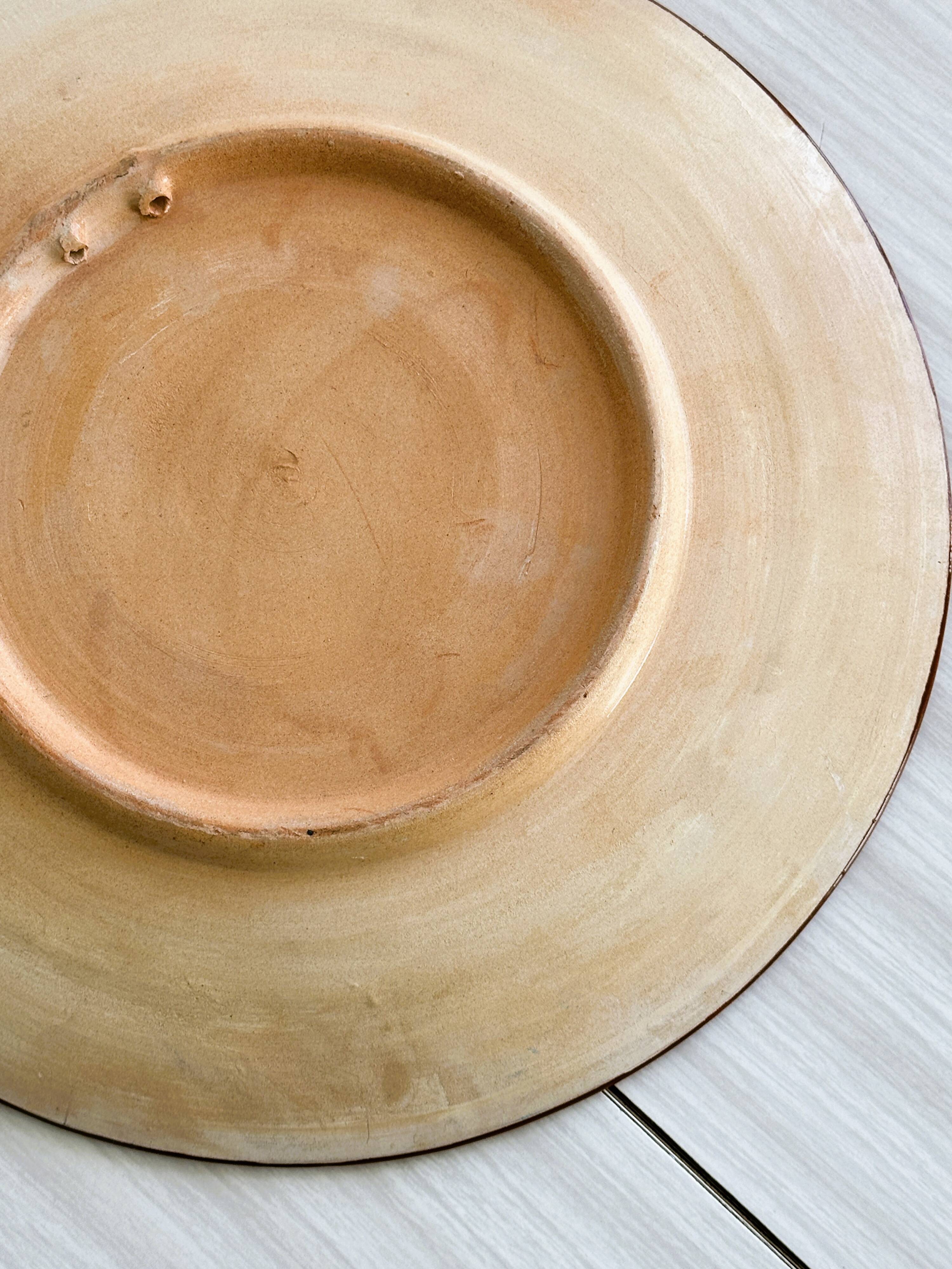 Large colorful dish.