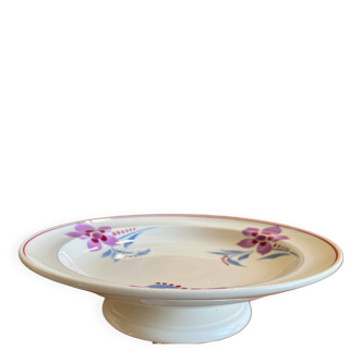 Antique compote dish in Saint-Amand earthenware (Nord)