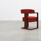 Art Deco red Reupholstered Chair, Belgium ca. 1920