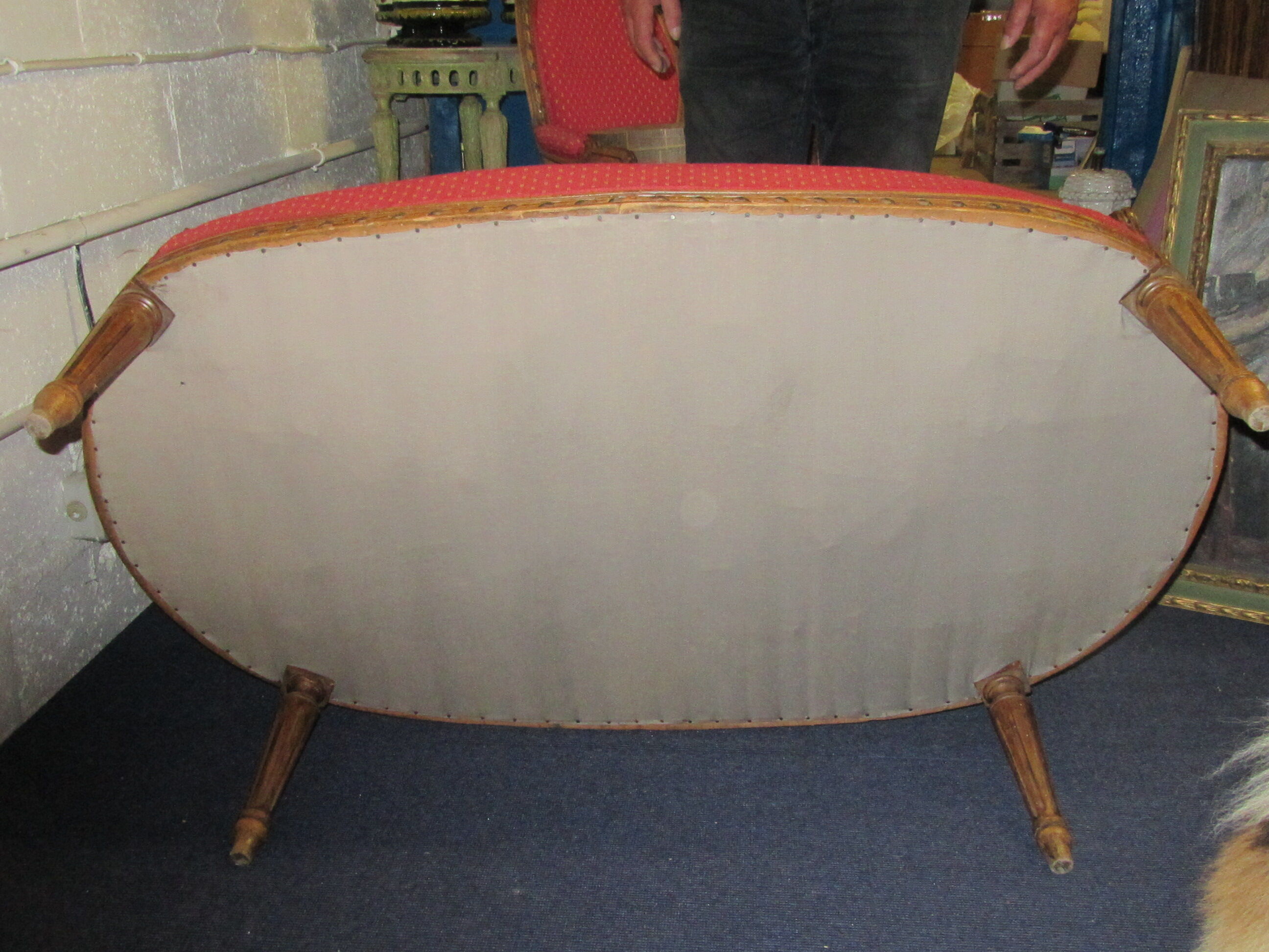 sofa style louis xvi th model medallion basket