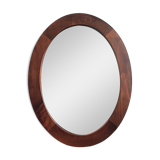 Miroir ovale en bois