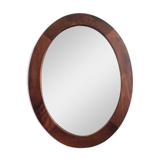 Miroir ovale en bois