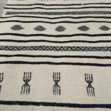 Corridor Kilim black and white handmade v