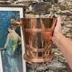 Vintage champagne bucket in genuine copper and stainless steel.