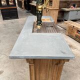 Solid oak bar counter