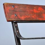 Riveted iron park bench 1920s