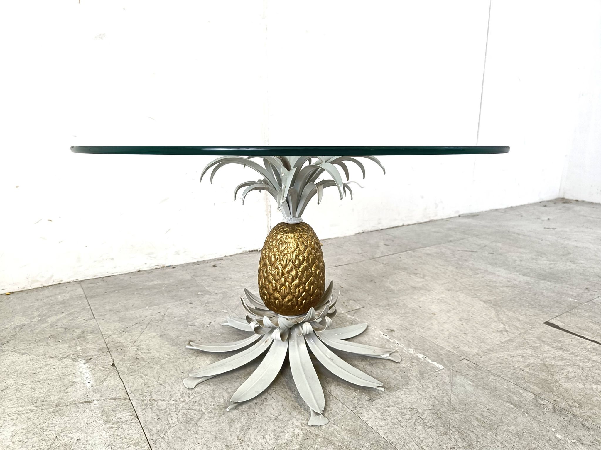 Pair of Hans Kögl pineapple side tables, 1960s