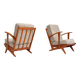 Wooden Midcentury armchairs with spindles from the 1960s