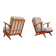 Wooden Midcentury armchairs with spindles from the 1960s
