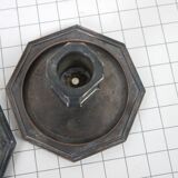 Pair of metal candlesticks