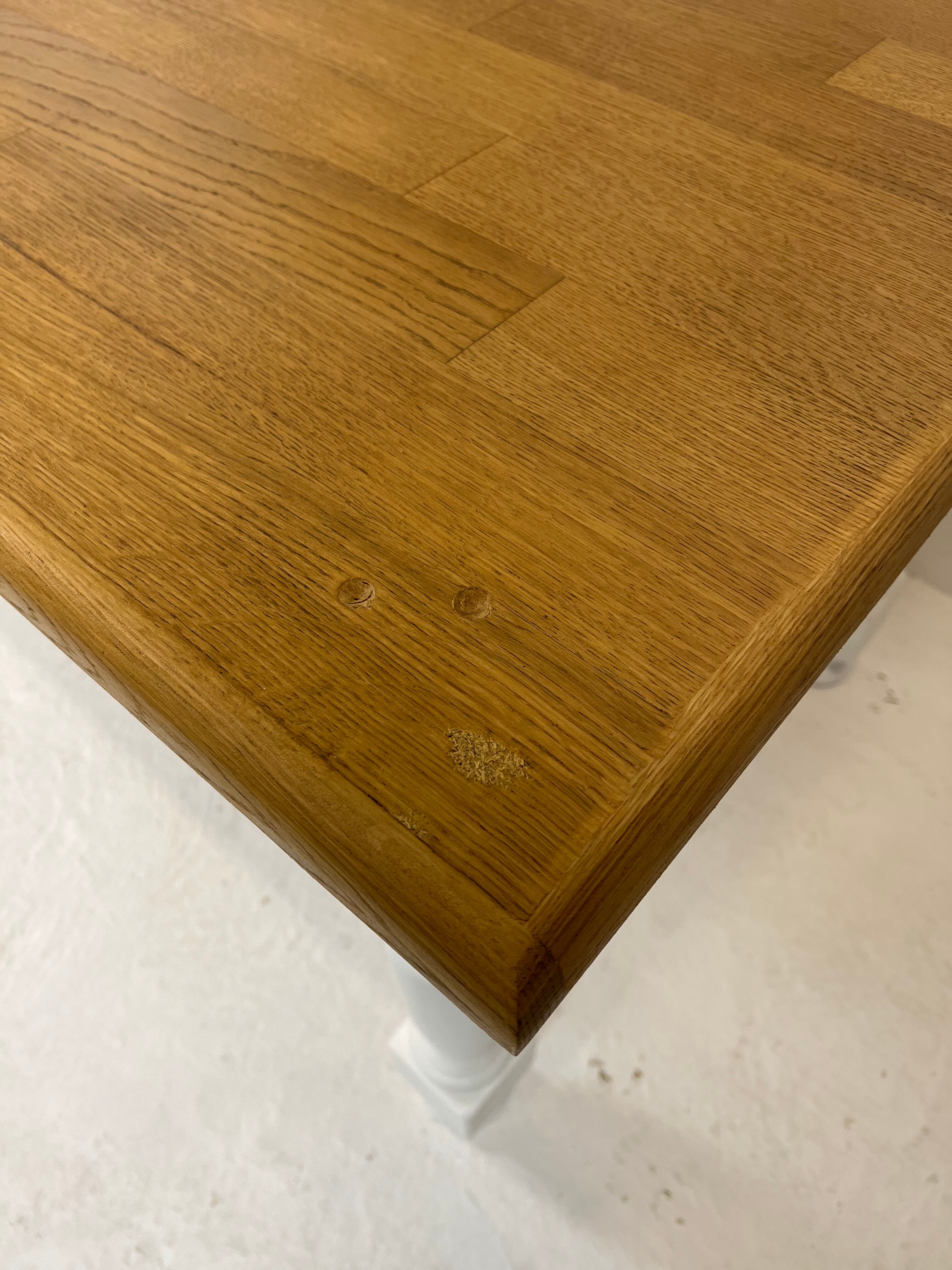 Ivory white base farmhouse table