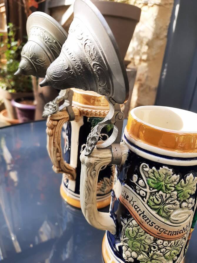 Old German beer mugs