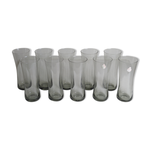 Série de 10 verres cintrés
