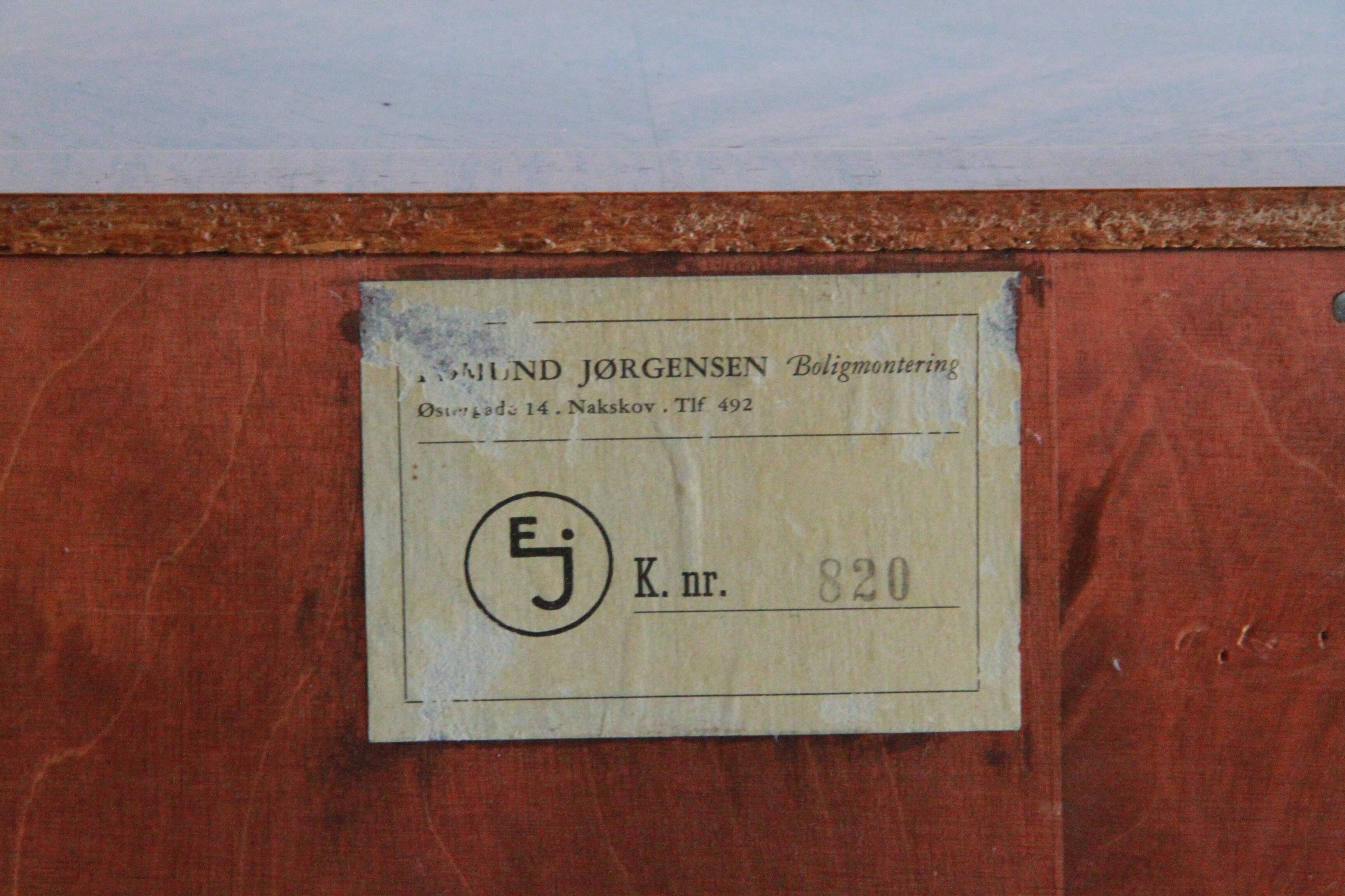Danish Secretary Edmund Jørgensen, Mid 20th Century, Cylinder Bureau