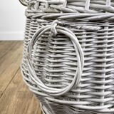 Round laundry basket shabby 80s