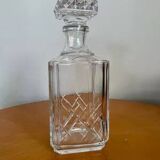 Crystal glass whiskey decanter