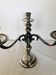 Pair of silver metal candlesticks