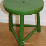 Tabouret tripode bois vert 400mm