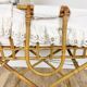 Bamboo bassinet on a stand, bohemian 1970s.