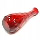 Bean vase, mid-century modern, red glass, Ząbkowice, Poland, 1970s