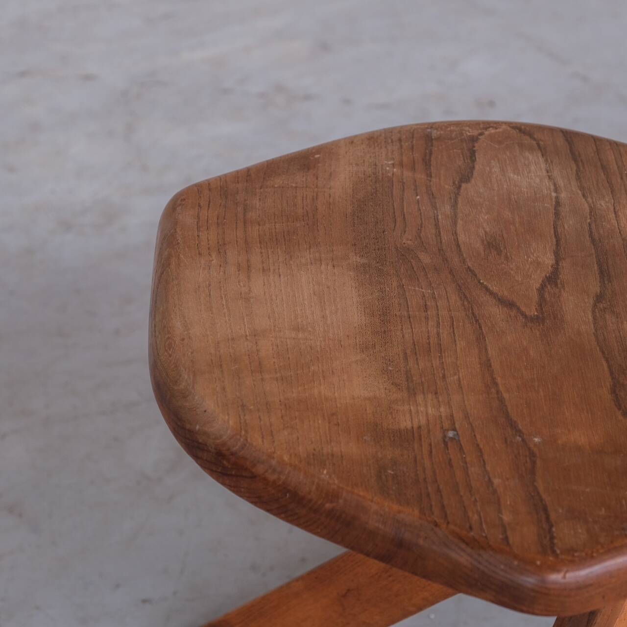 Pierre Chapo French Mid-Century Elm S34 Chair (4 Available)