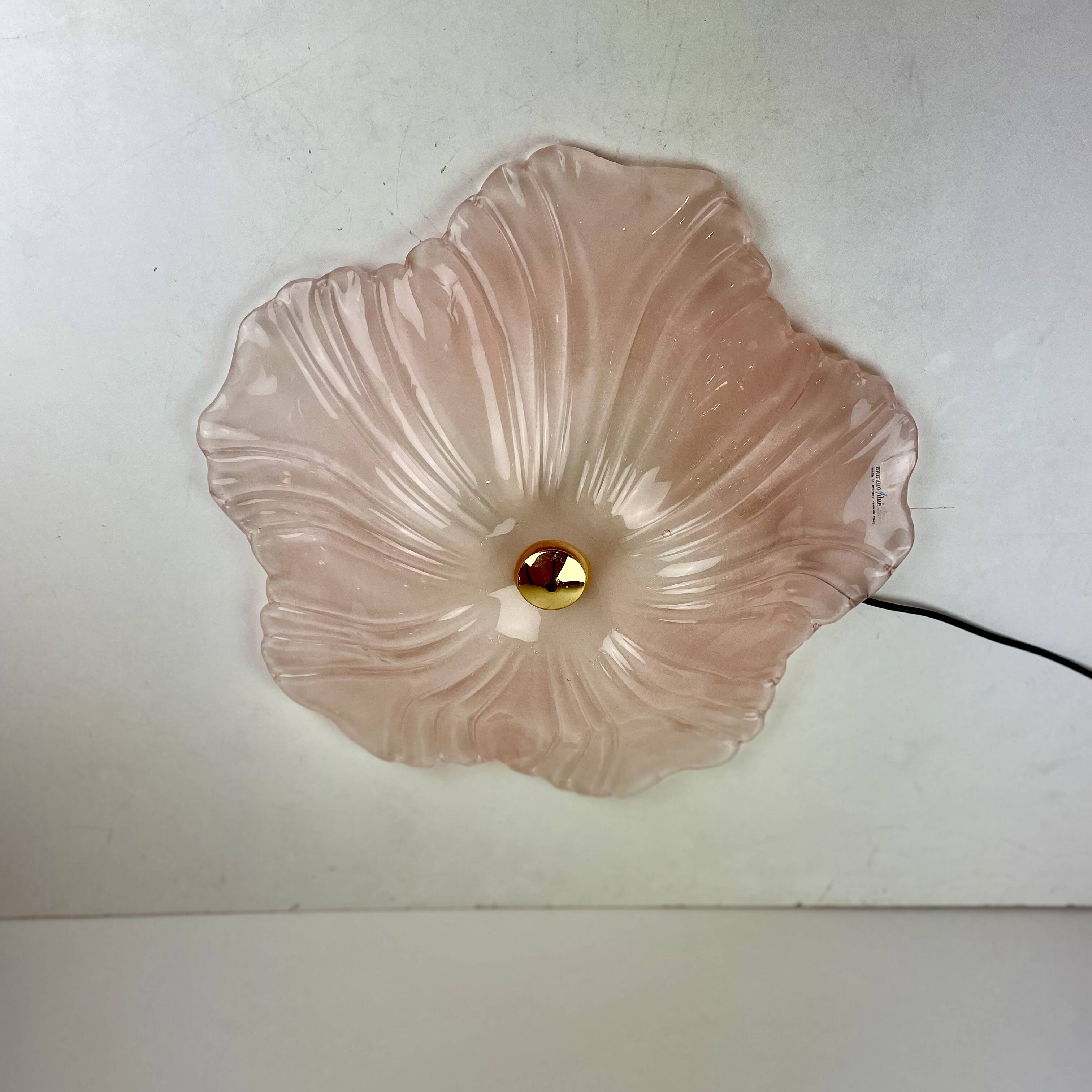 Flower Ceiling Lamp by Murano Due, 1980s