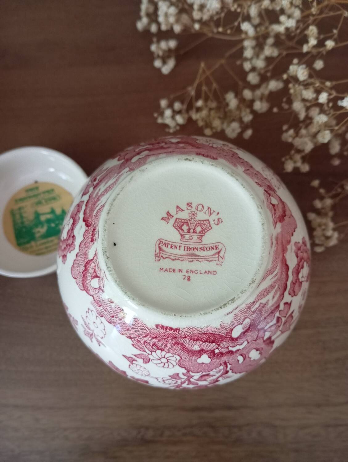 Antique lidded jar / candy box, Mason's factory, England