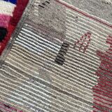 Berber Boujad multicolored wool hallway rug 70x360 cm