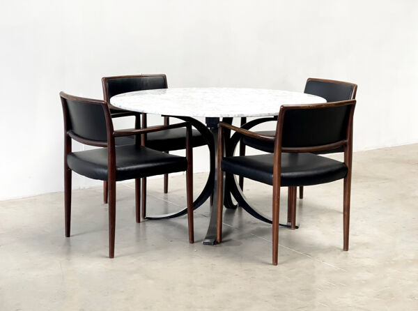Table à manger en marbre T69 par Osvaldo Borsani pour Tecno années 1970