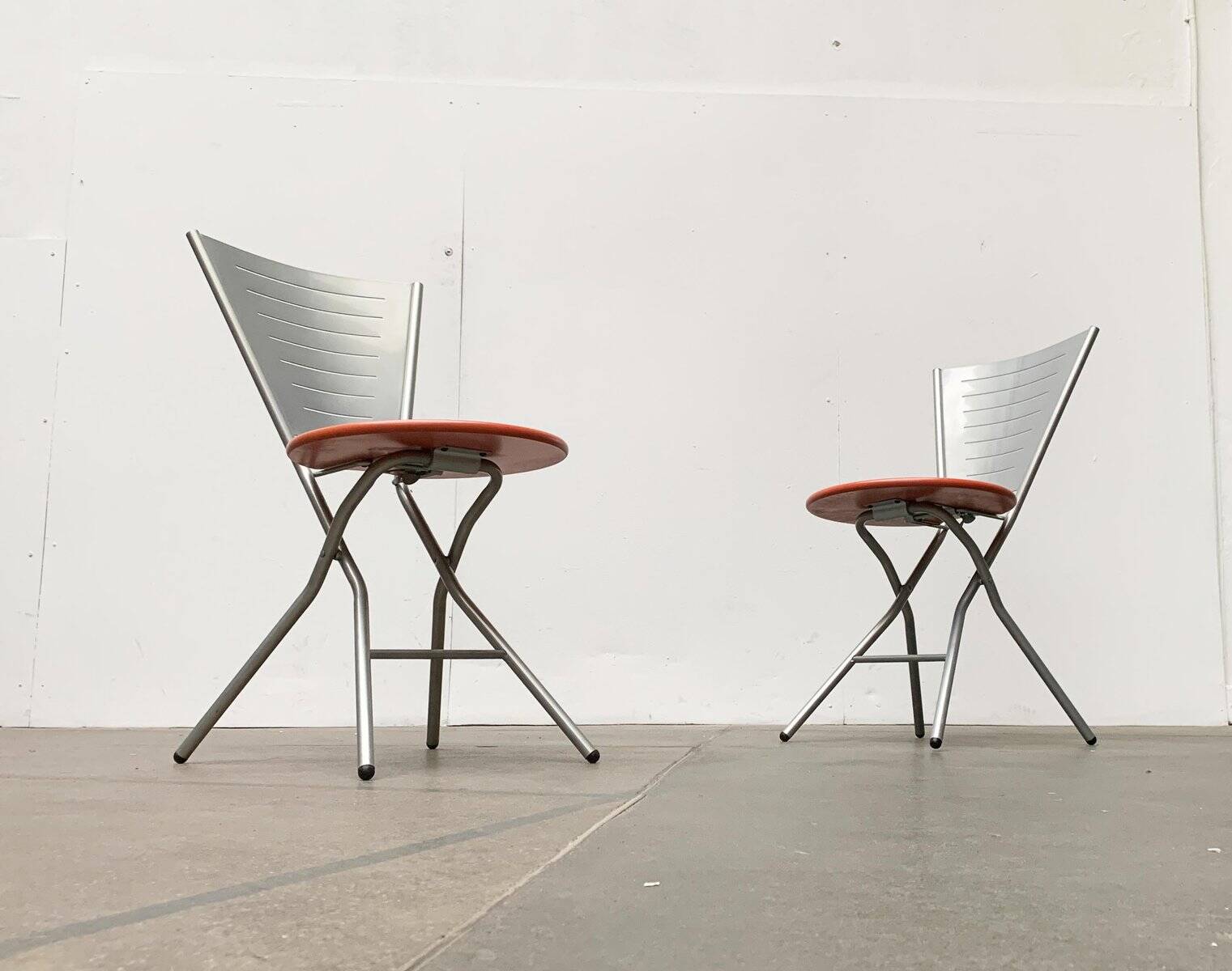 Set of postmodern folding chairs by Rutger Andersson