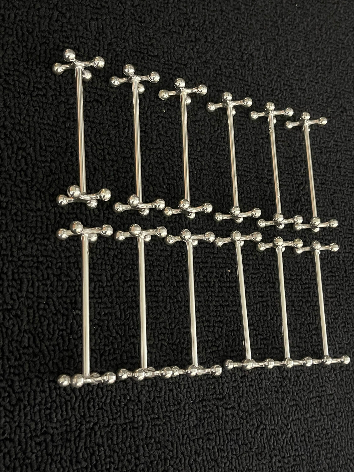 Christofle 12 holder knives balls model atomium very good condition ref CH10PC