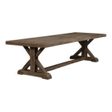 Table de ferme – Modèle Cross – 300 x 100 cm – Chêne ancien massif
