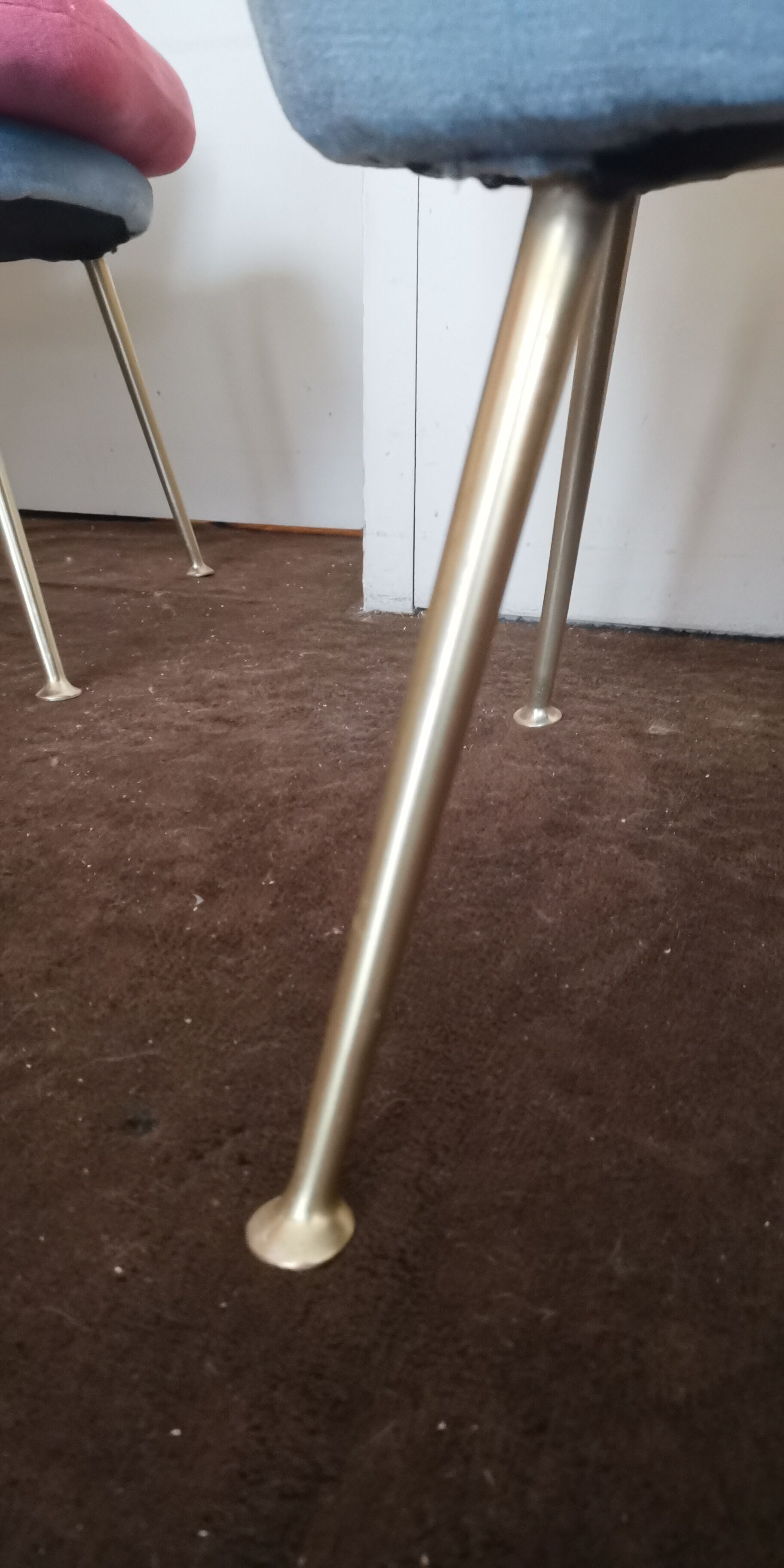 Egg curved armchairs from the 50s and 60s restored Italian design