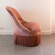 Fauteuil crapaud vieux rose