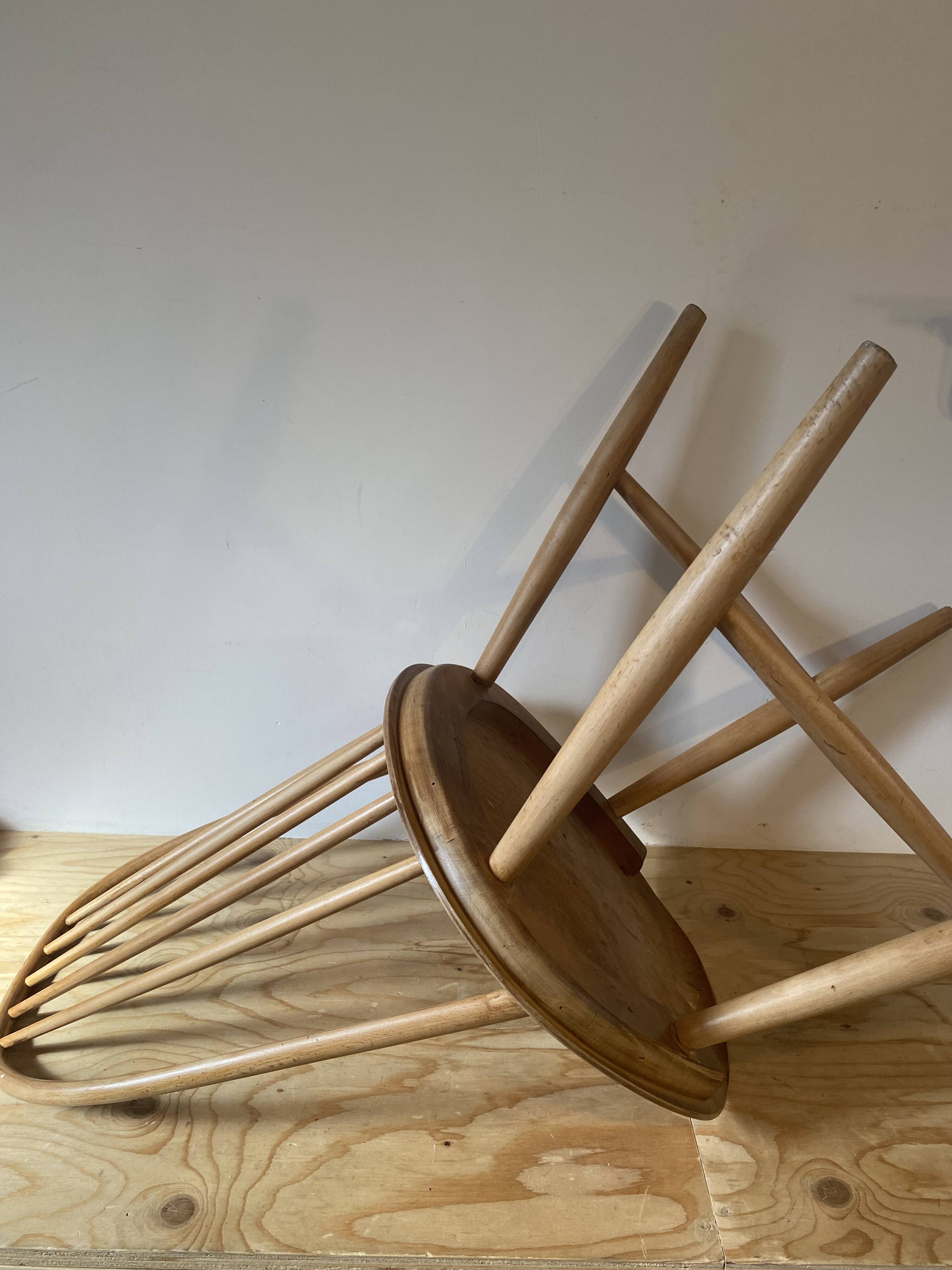 Pair of Scandinavian chairs - Hagafors Mod.16 - molded teak & ash