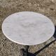 Marble and wrought iron bistro table