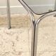 1970s coffee table glass and chrome steel