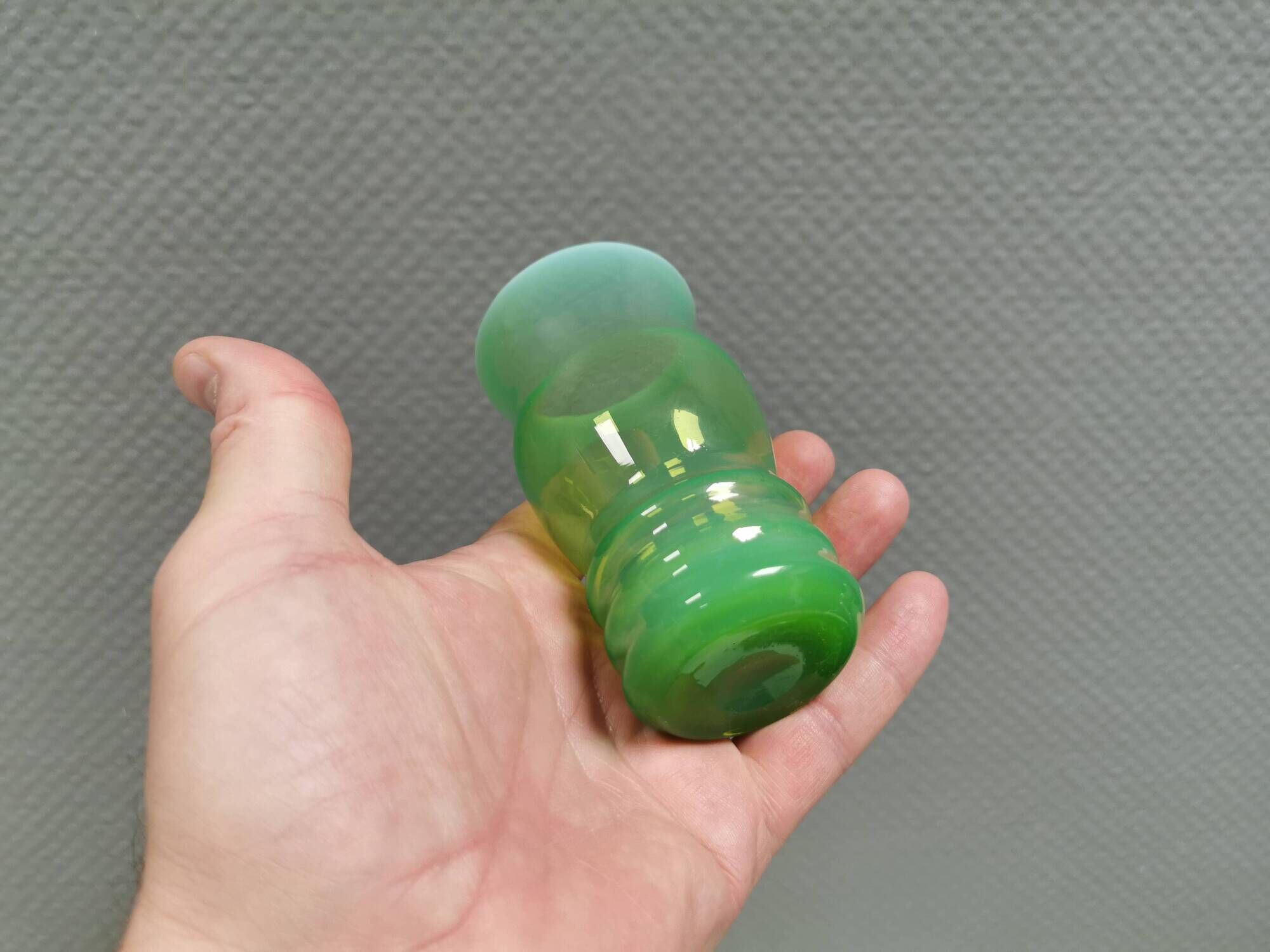 Vase from the 1970s made of soda-lime glass, designed by Lucyna Pijaczewska