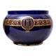 Pair of pot covers - signed and numbered sarreguemines - dark cobalt blue - xixth