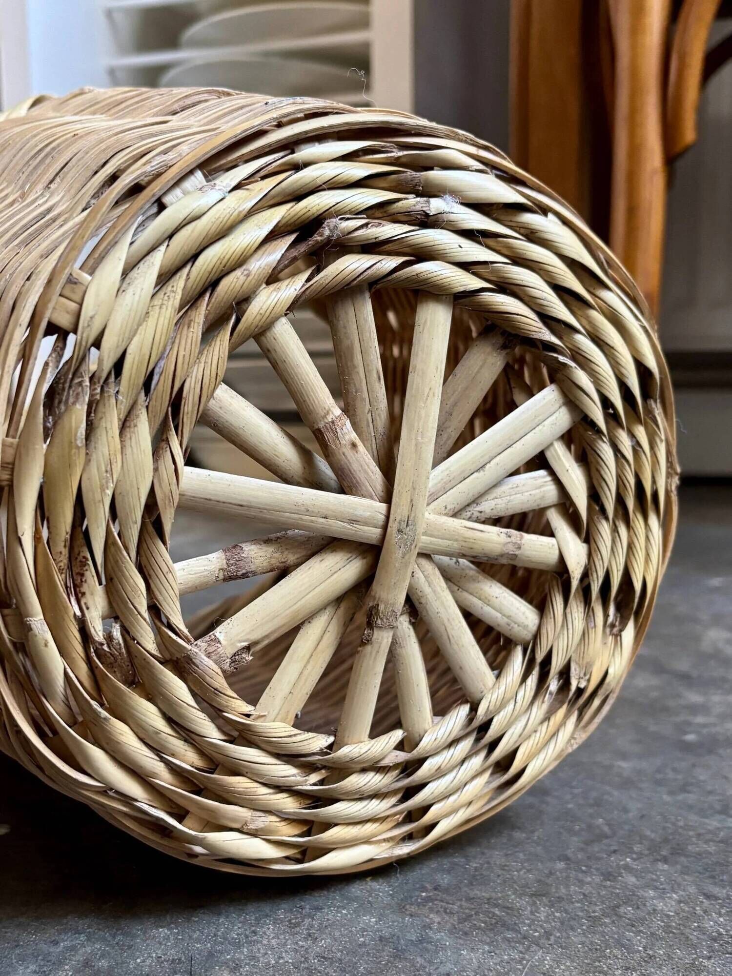Woven rattan basket