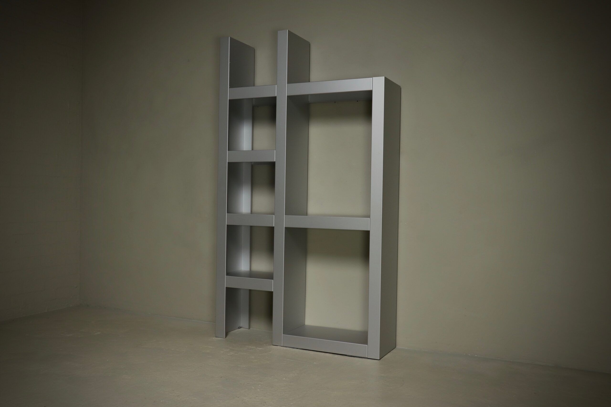 Architectural aluminium wall unit by Isabelle Leijn 1990s