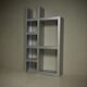 Architectural aluminium wall unit by Isabelle Leijn 1990s