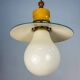 Metalarte XL "Bulb" ceiling pendant, white opaline glass, Spain, 1970s