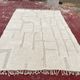 **Moroccan Berber rug in ecru 300x200 cm – raised geometric pattern**