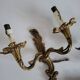 Antique Pair of Louis XV Style Gilt Metal Wall Sconces - 2 Lights